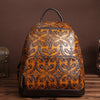 Image of Ohja Wax Embossed Leather Travel Backpack by Wolph