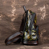 Image of Ohja Wax Embossed Leather Travel Backpack by Wolph