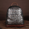 Image of Ohja Wax Embossed Leather Travel Backpack by Wolph