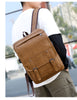 Image of Otto Faux Leather Travel Backpack for Men