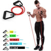 Image of Home Workout Resistance Stretch Band Tubes with Handle