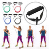 Image of Home Workout Resistance Stretch Band Tubes with Handle