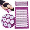 Image of Flat Acupuncture Massage Mat + Pillow for Back Pain Stress Yoga Relief