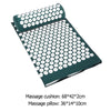 Image of Flat Acupuncture Massage Mat + Pillow for Back Pain Stress Yoga Relief