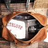 Image of The Edler Retro Cowhide Shoulder Duffel Travel Bag by Wolph