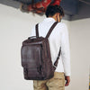 Image of NUC Mens Faux Leather Travel Backpack for Men by Wolph