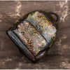 Image of Ohja Wax Embossed Leather Travel Backpack by Wolph