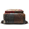 Image of Embossed Leather Travel Day Laptop Backpack for Women
