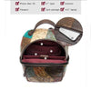 Image of Embossed Leather Travel Day Laptop Backpack for Women