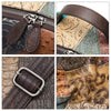 Image of Embossed Leather Travel Day Laptop Backpack for Women