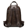 Image of Leather Patchwork Travel Day Laptop Backpack for Women