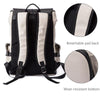Image of Anti-theft Waterproof Faux Leather Travel Backpack with USB Port for Men