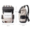Image of Anti-theft Waterproof Faux Leather Travel Backpack with USB Port for Men