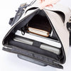 Image of Anti-theft Waterproof Faux Leather Travel Backpack with USB Port for Men