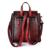 Image of Retro CowHide Leather Travel Day Pack for Women