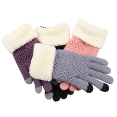 Knitted Women's Thermal Touch Screen Winter Gloves by Wolph
