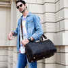 Image of Otto Vintage-style Leather Weekender Duffel Bag by Wolph