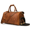 Image of Otto Vintage-style Leather Weekender Duffel Bag by Wolph