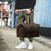 Image of Otto Vintage-style Leather Weekender Duffel Bag by Wolph
