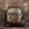 Image of Ohja Wax Embossed Leather Travel Backpack by Wolph