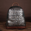 Image of Ohja Wax Embossed Leather Travel Backpack by Wolph