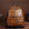 Image of Ohja Wax Embossed Leather Travel Backpack by Wolph